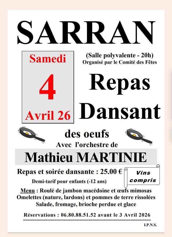 REPAS DES ŒUFS - Samedi 4 avril