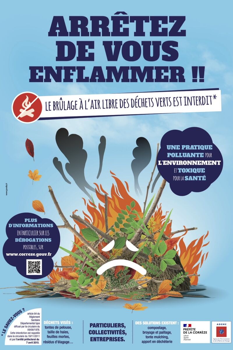 affiche brulage vegetaux