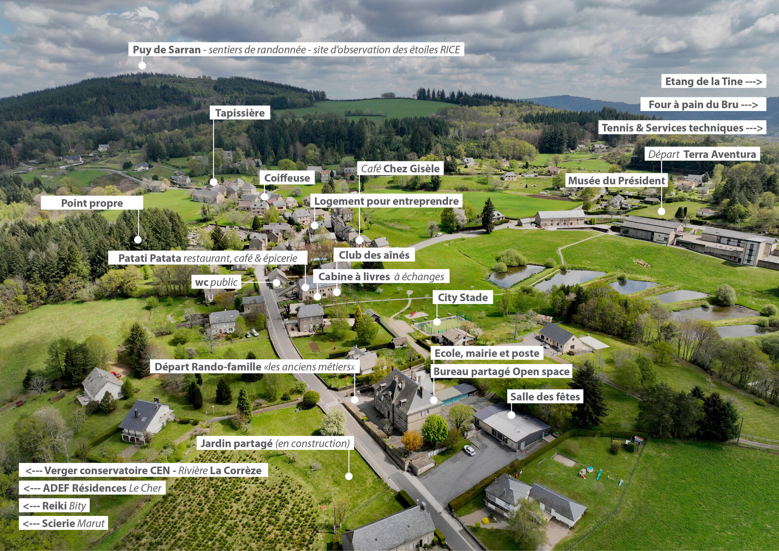 plan sarran bourg correze